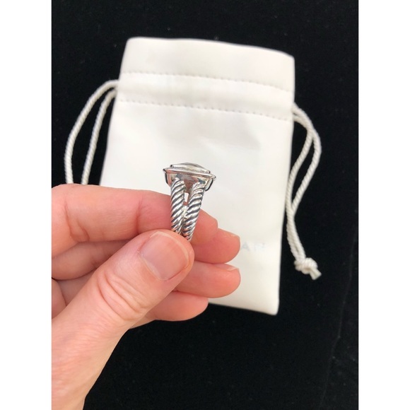 David Yurman Albion Ring with Prasiolite and Pave Diamonds - Picture 7 of 14